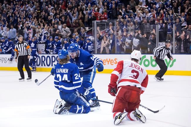 Kapanen scores twice, including winner, as Leafs beat Wings 5-4 in OT | iNFOnews.ca