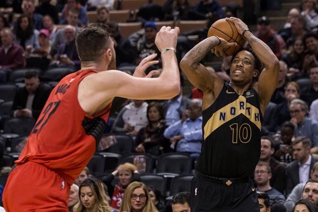 DeMar DeRozan scores 35 points to lead Raptors past Trail Blazers | iNFOnews.ca CP378893187