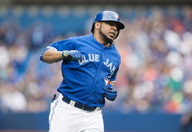 Blue Jays' Encarnacion does Edwing celebration for fun, not superstition | iNFOnews.ca CP34668911