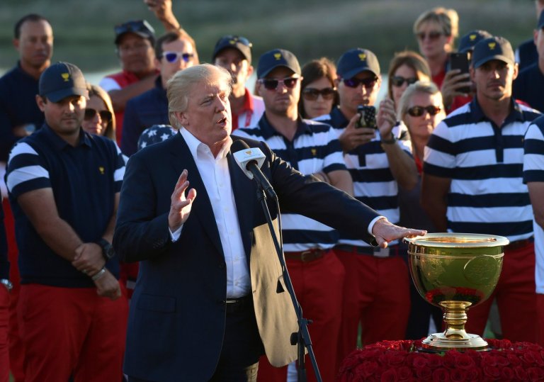 Trump says he'll be at the Presidents Cup at Medinah as the honorary chairman | iNFOnews.ca