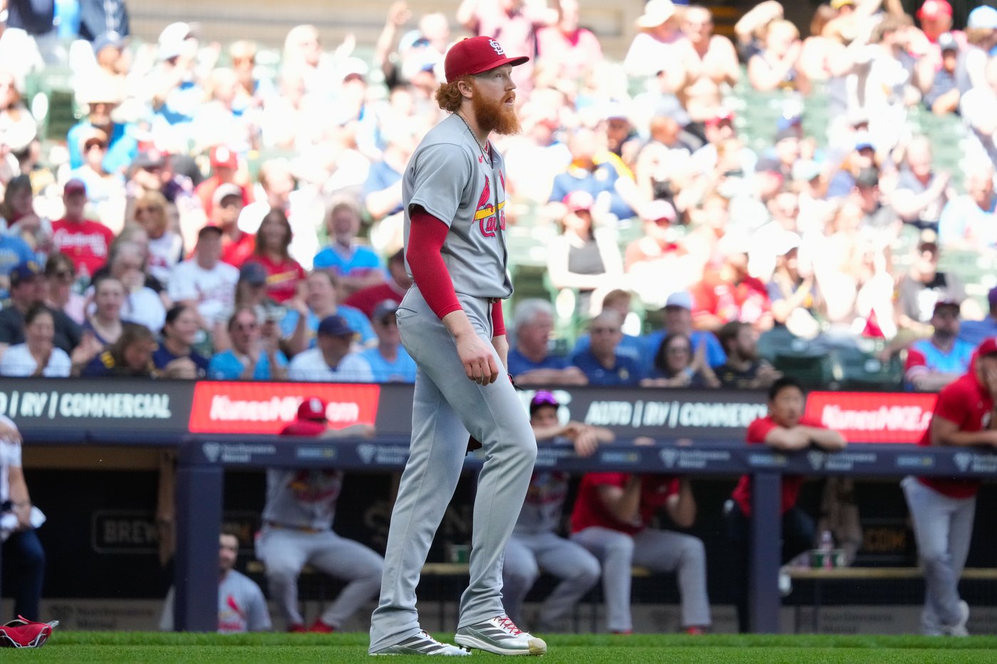 Cardinals RHP Dustin May loses no-hitter in the 8th, then loses to the Brewers | iNFOnews.ca