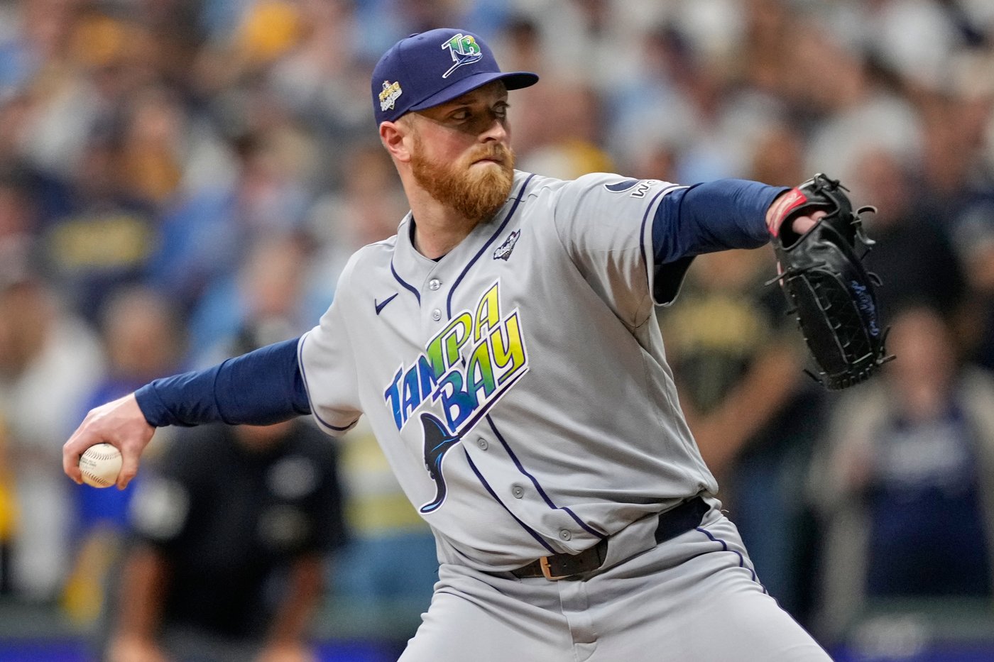 Drew Rasmussen can't make it through 4th inning as Rays blow 4-0 lead in Game 2 loss to Brewers | iNFOnews.ca