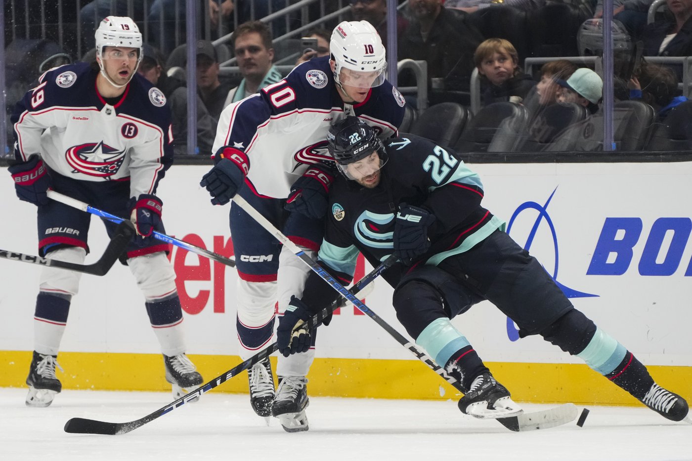 Kraken score twice in 10 seconds, defeat Blue Jackets 5-2 | iNFOnews.ca