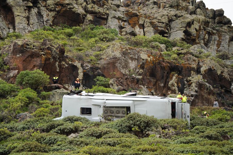 1 killed, 27 injured as tourist bus plunges into a ravine in Spain’s Canary Islands | iNFOnews.ca