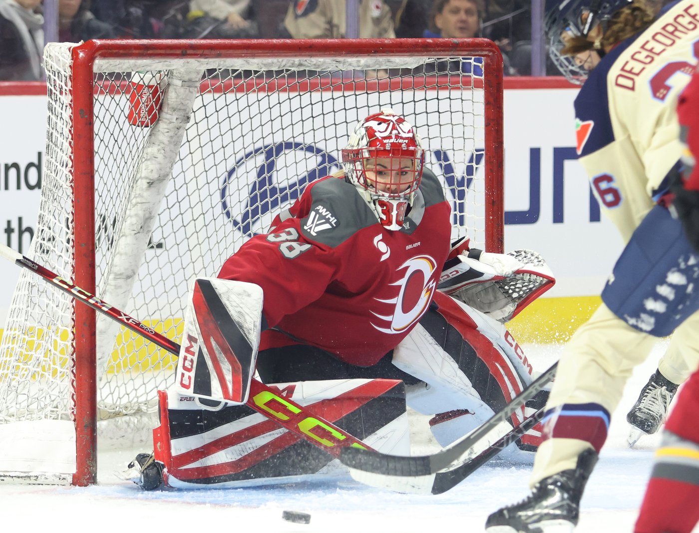 Charge goalie Emerance Maschmeyer thriving with busy life on and off the ice | iNFOnews.ca Charge goalie Emerance Maschmeyer thriving with busy life on and off the ice | iNFOnews.ca