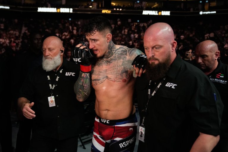 UFC 321 main event ruled a no-contest after Ciryl Gane accidental eye poke to champion Tom Aspinall | iNFOnews.ca