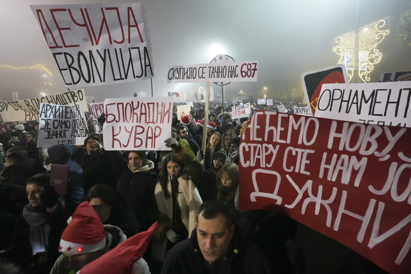 Instead of partying, thousands turn New Year celebration into anti-government protest in Serbia | iNFOnews.ca Instead of partying, thousands turn New Year celebration into anti-government protest in Serbia | iNFOnews.ca
