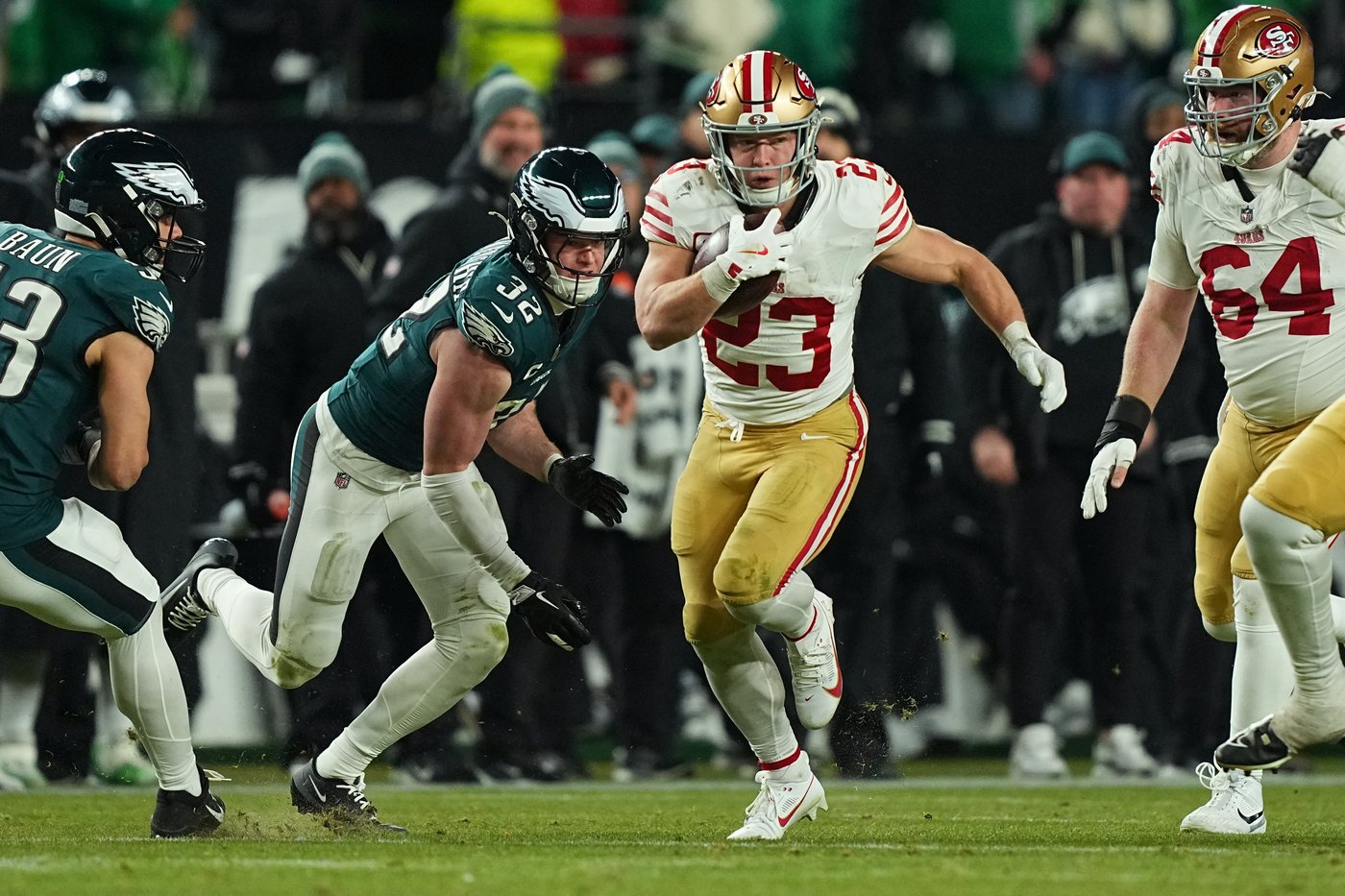 49ers knock out defending champs Eagles 23-19, set up Week 18 rematch vs. Seahawks | iNFOnews.ca 49ers knock out defending champs Eagles 23-19, set up Week 18 rematch vs. Seahawks | iNFOnews.ca