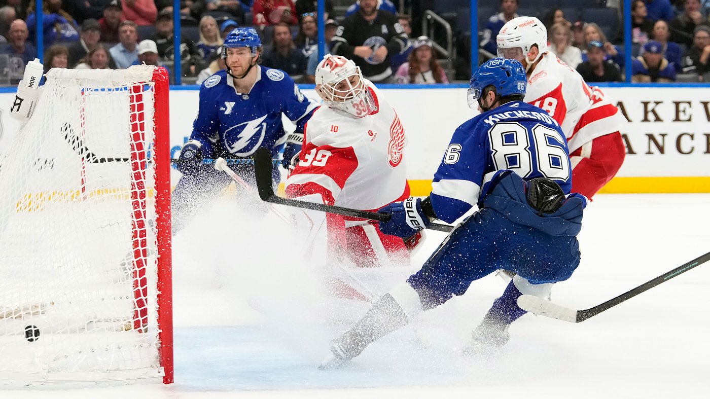 Nikita Kucherov scores 27 seconds into OT to give the Lightning a 4-3 victory against the Red Wings | iNFOnews.ca Nikita Kucherov scores 27 seconds into OT to give the Lightning a 4-3 victory against the Red Wings | iNFOnews.ca