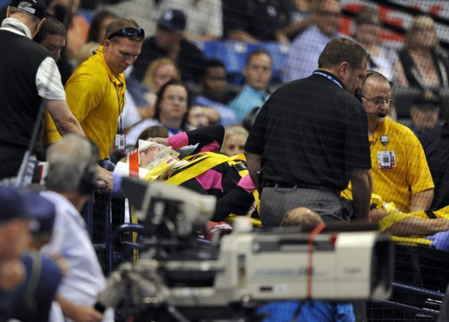 Fan hit by foul ball at Tampa Bay game in stable condition | iNFOnews.ca CP37110587