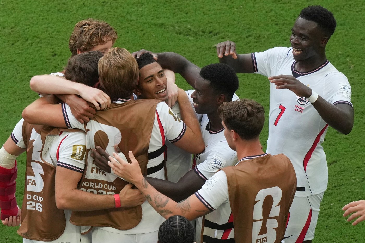 England gets hat trick from Saka and beats France 6-4 in wild World Cup third-place game, in photos | iNFOnews.ca