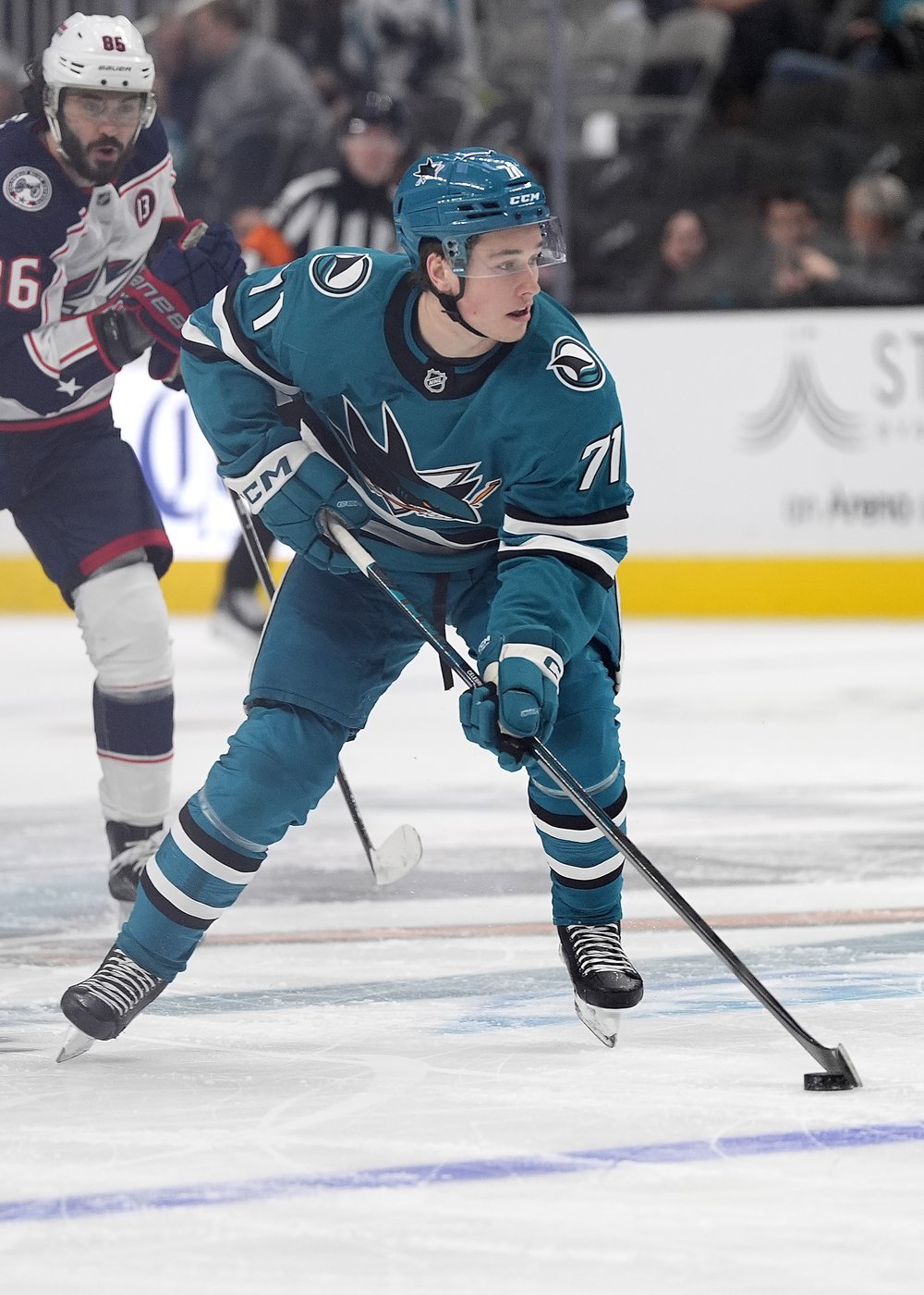 Celebrini returns from injury and Wennberg scores in OT to lift Sharks over Blue Jackets 2-1 | iNFOnews.ca