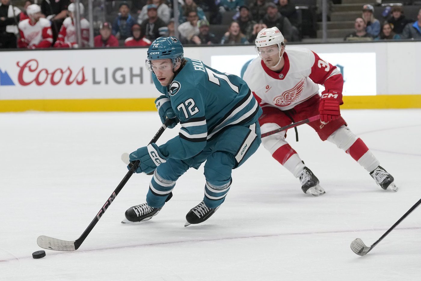 Celebrini scores first career OT goal as Sharks top Red Wings 5-4 | iNFOnews.ca