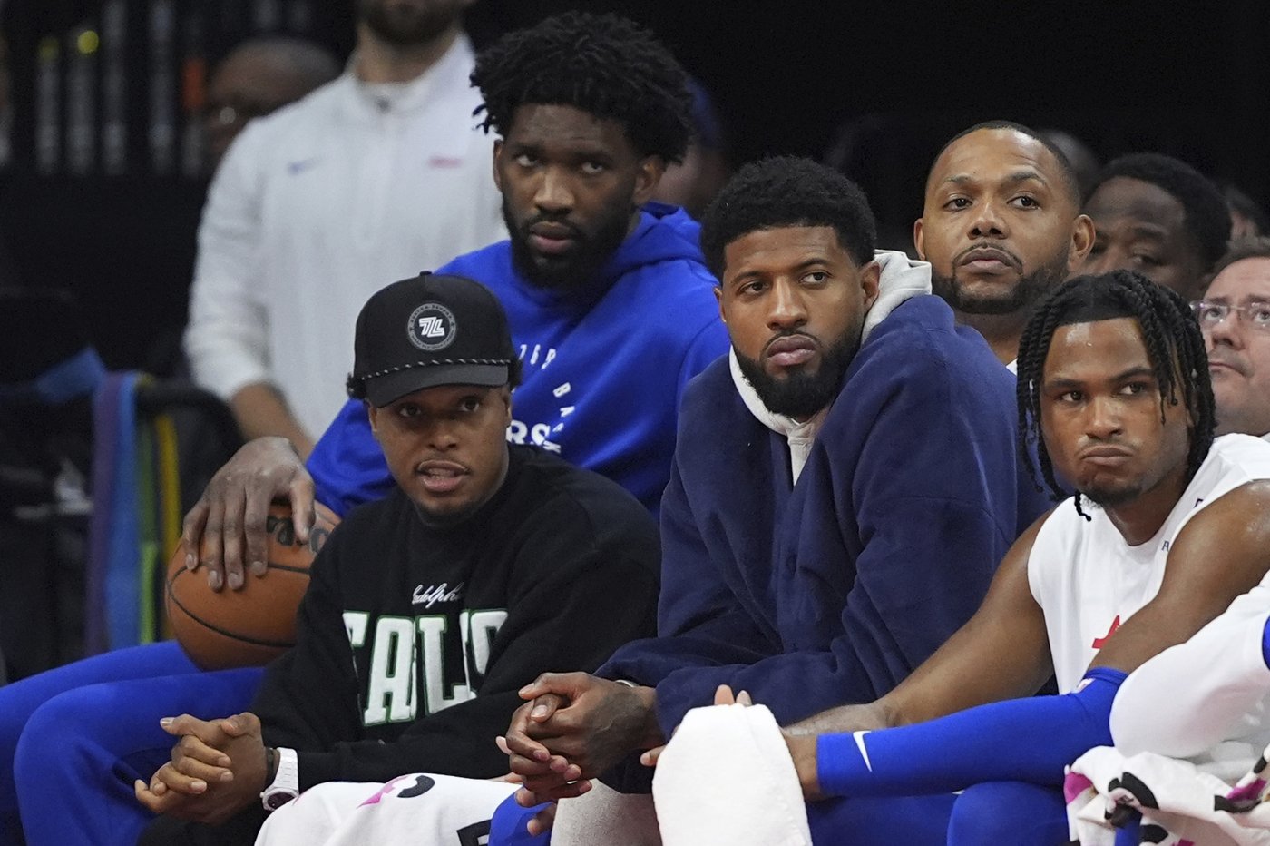 Injured Joel Embiid, Paul George watch from the 76ers' bench once again | iNFOnews.ca Injured Joel Embiid, Paul George watch from the 76ers' bench once again | iNFOnews.ca