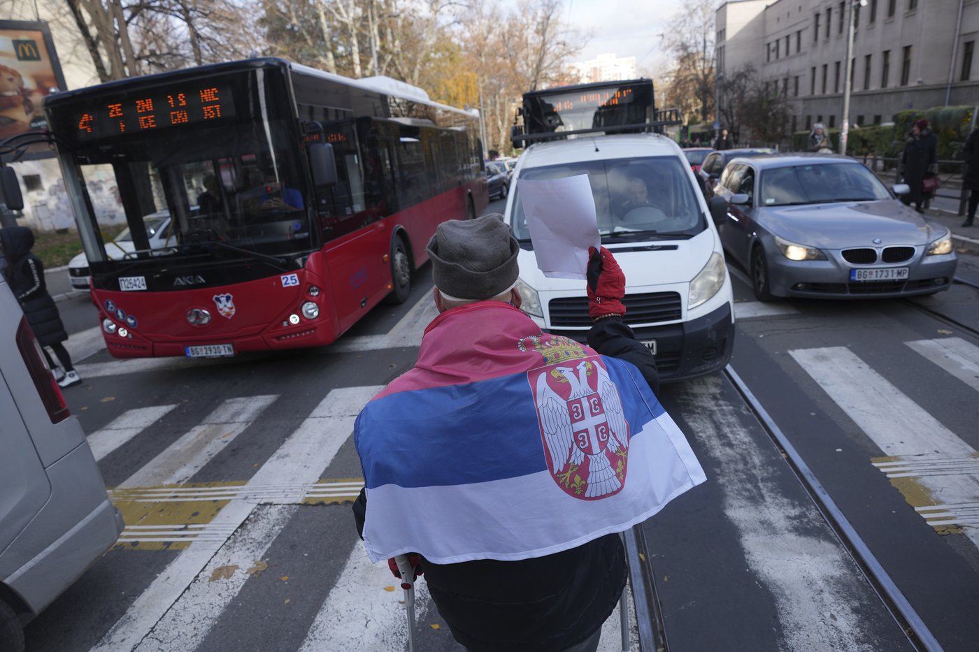 Car rams and injures orchestral musicians in Belgrade during a protest over station roof collapse | iNFOnews.ca