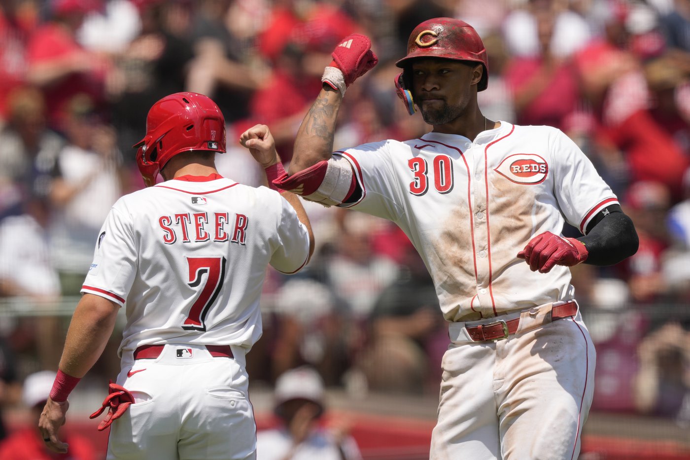 Will Benson homers as Reds even series against Braves with a 3-2 win | iNFOnews.ca