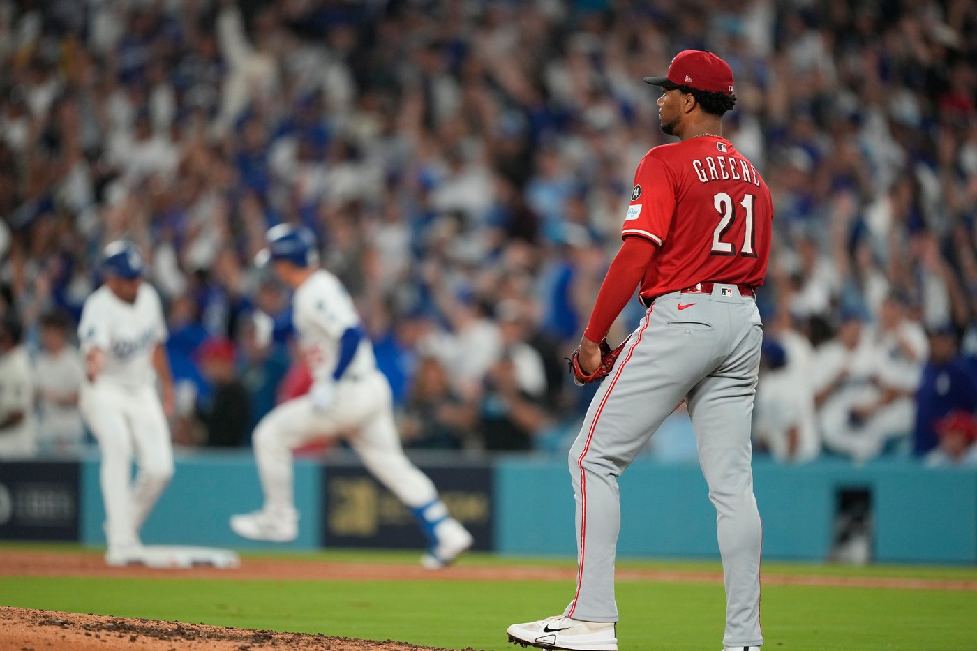 Reds ace Hunter Greene rocked in postseason debut back home in LA | iNFOnews.ca