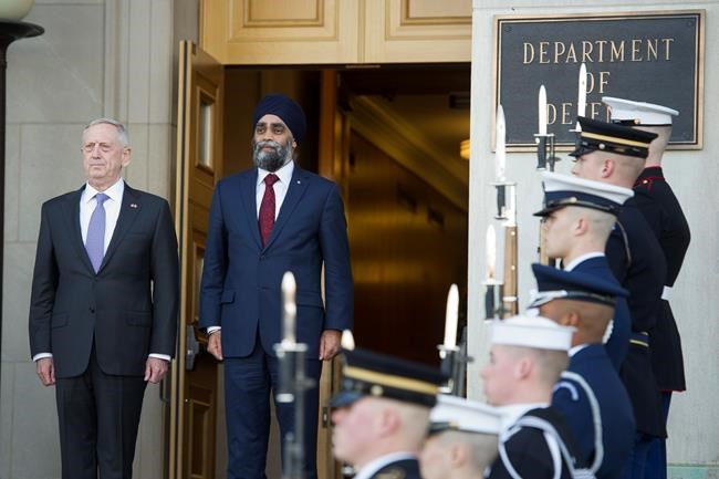 Defence minister hints at new money for military after meeting U.S. counterpart | iNFOnews.ca Defence minister hints at new money for military after meeting U.S. counterpart | iNFOnews.ca