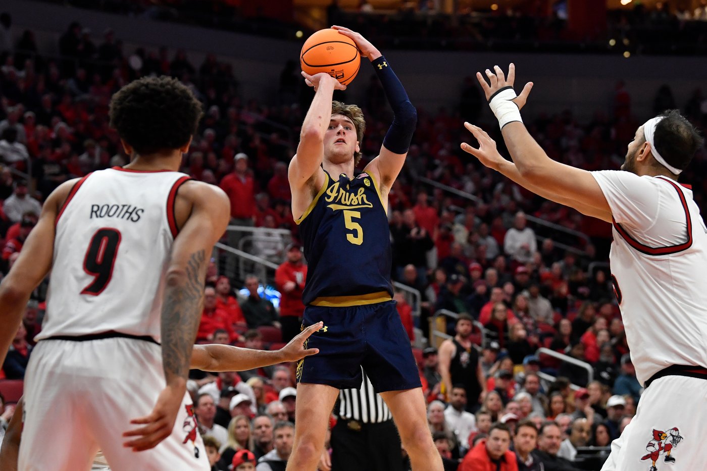 Ryan Conwell, Khani Rooths each score 12 to help No. 24 Louisville outlast Notre Dame 76-65 | iNFOnews.ca Ryan Conwell, Khani Rooths each score 12 to help No. 24 Louisville outlast Notre Dame 76-65 | iNFOnews.ca