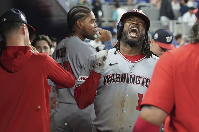 Bell second Nats player to homer from both sides, has 6 RBIs, 4 hits in 15-7 romp over Marlins | iNFOnews.ca