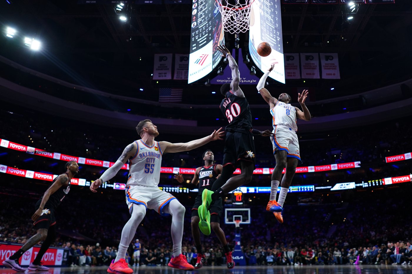 Thunder beat short-handed 76ers 123-103 for 12th straight win | iNFOnews.ca