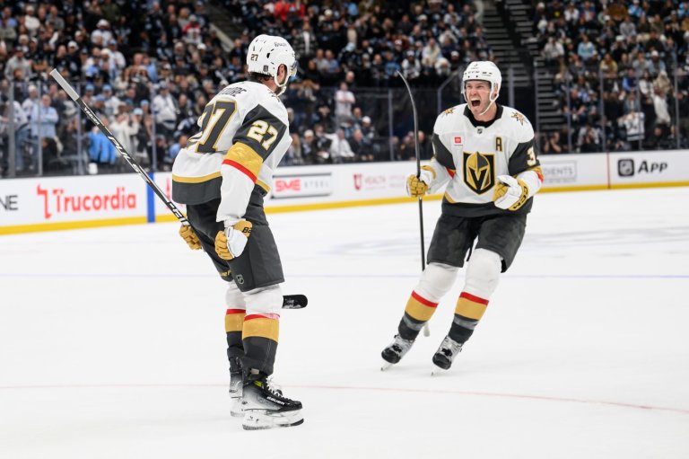 Theodore's overtime goal lifts Golden Knights to 5-4 win over Mammoth; series tied 2-all | iNFOnews.ca