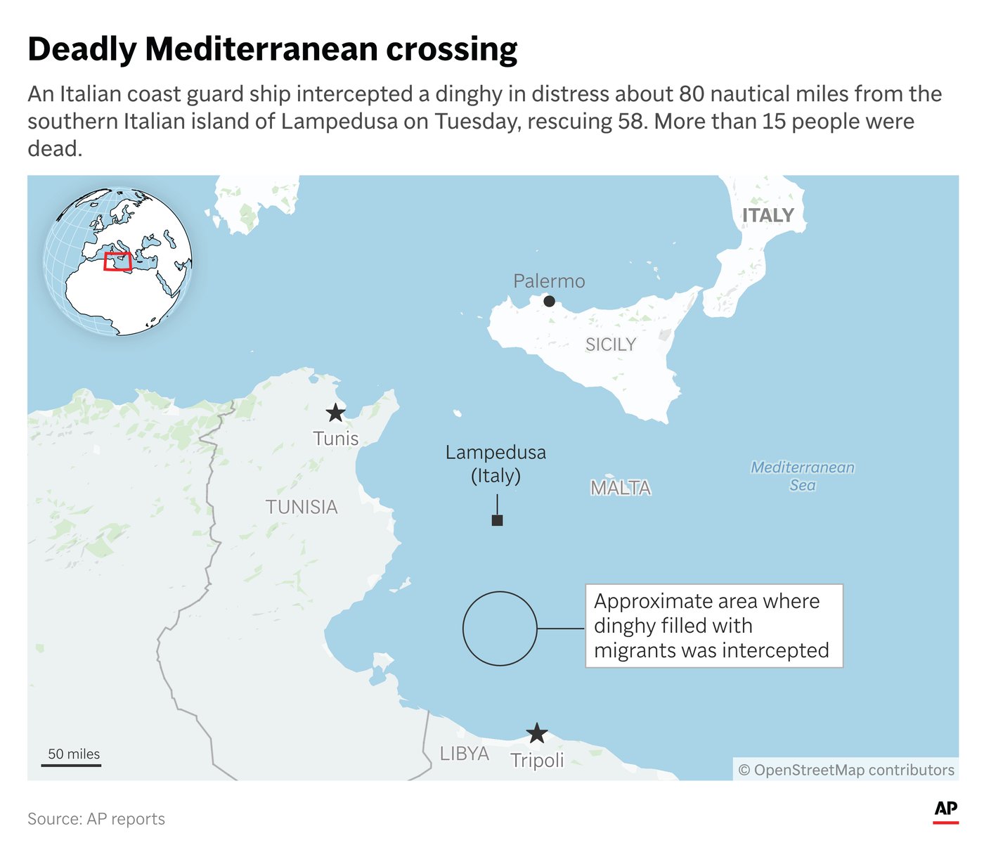 Italian coast guard finds 19 migrants dead and rescues 58 from dinghy off Lampedusa | iNFOnews.ca Italian coast guard finds 19 migrants dead and rescues 58 from dinghy off Lampedusa | iNFOnews.ca
