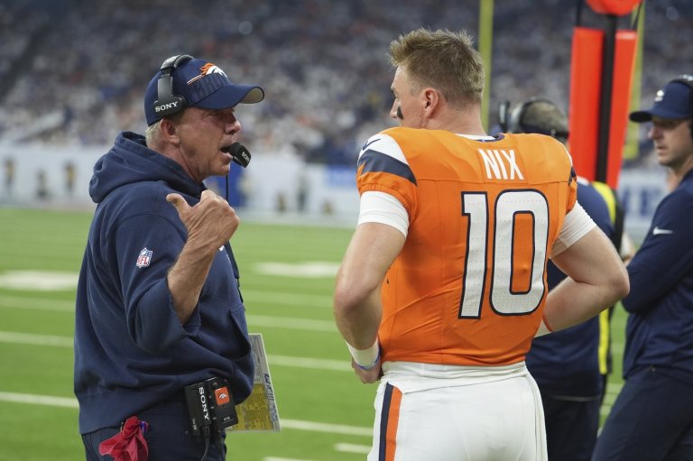 Bo Nix and Sean Payton downplay viral sideline exchange during Broncos' loss to Colts | iNFOnews.ca