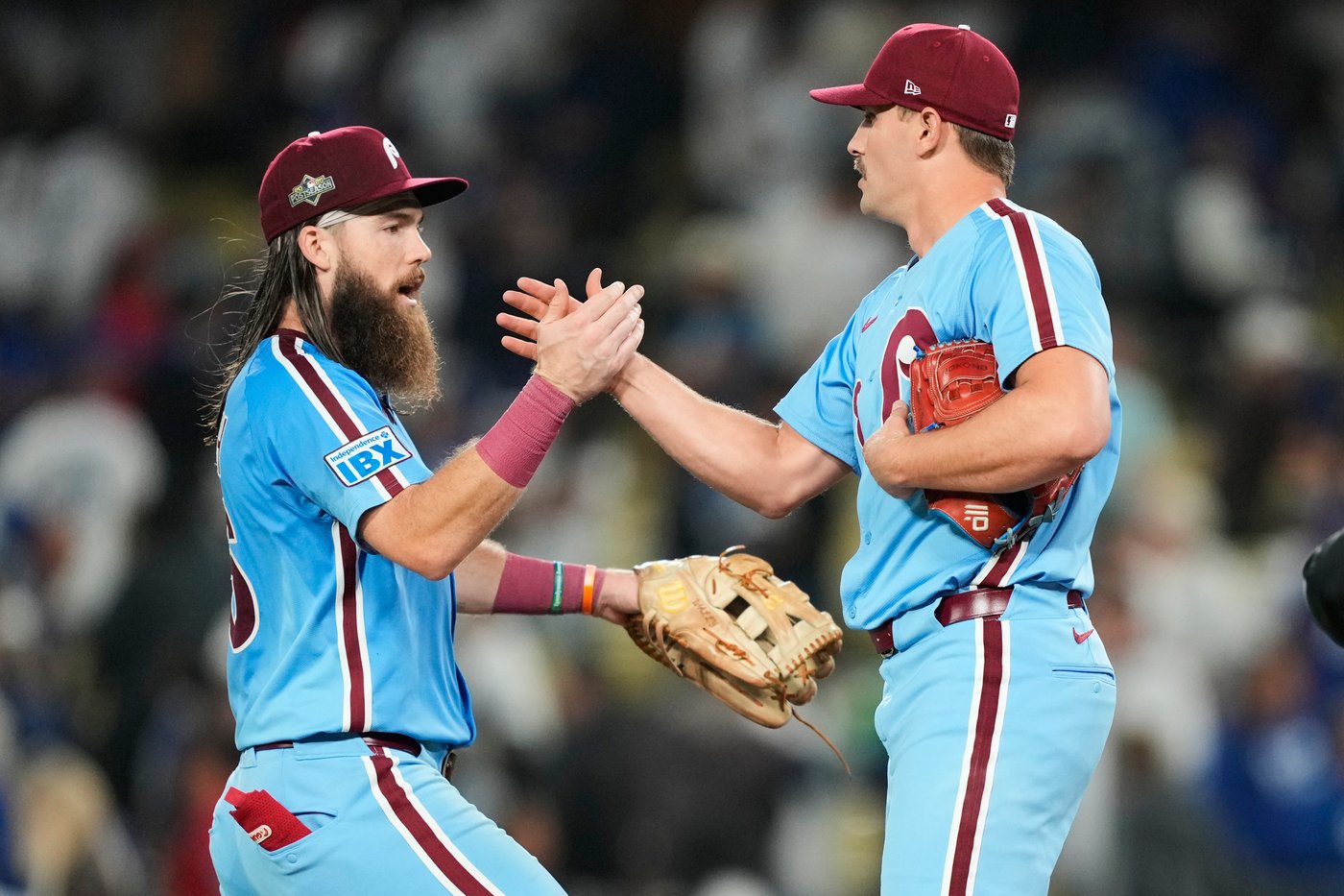 Kyle Schwarber hits two homers to lift Phillies over Dodgers 8-2 and avoid sweep in NLDS | iNFOnews.ca Kyle Schwarber hits two homers to lift Phillies over Dodgers 8-2 and avoid sweep in NLDS | iNFOnews.ca