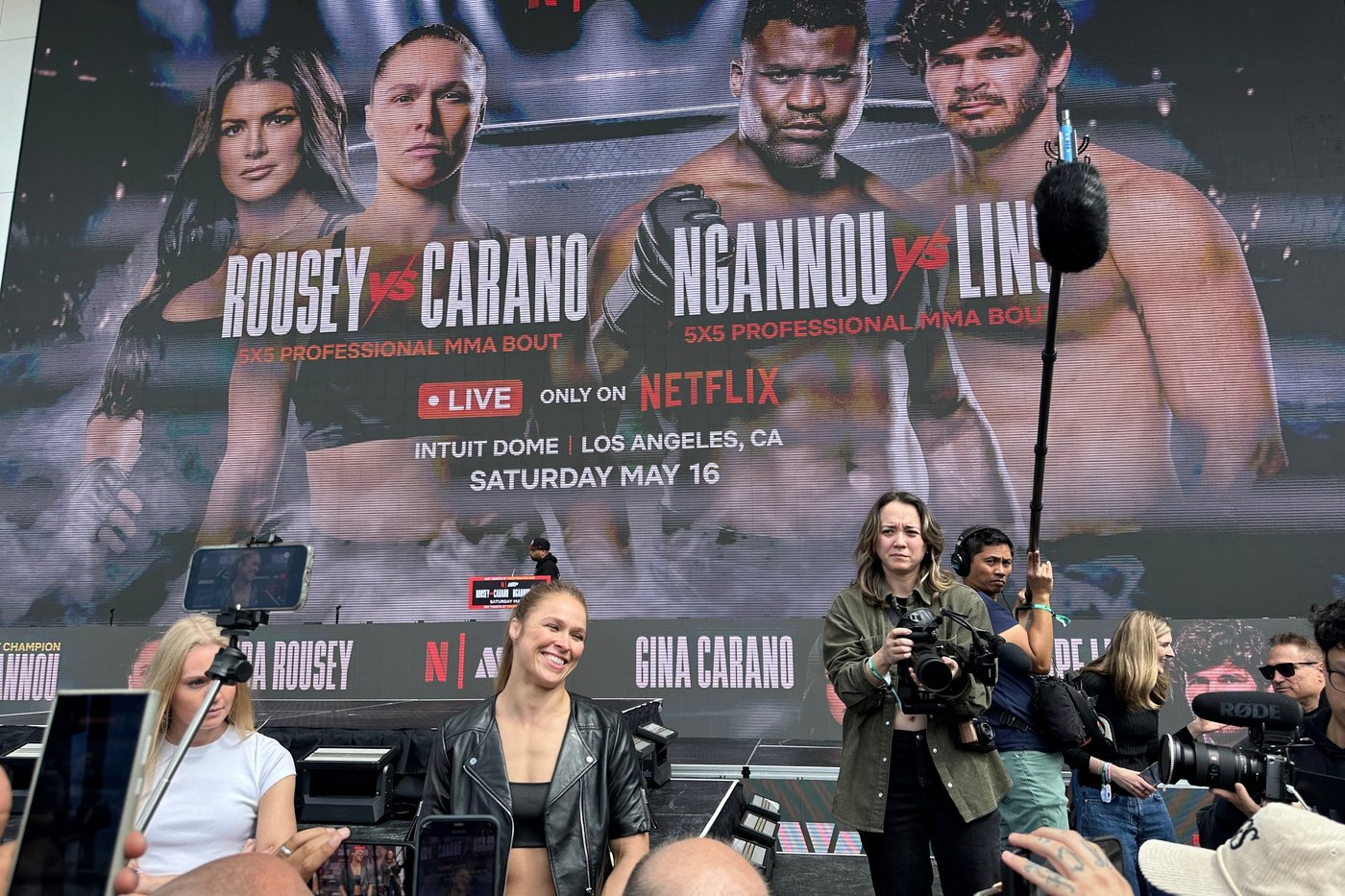 Ronda Rousey says her double-comeback bout with Gina Carano is the biggest fight in MMA right now | iNFOnews.ca
