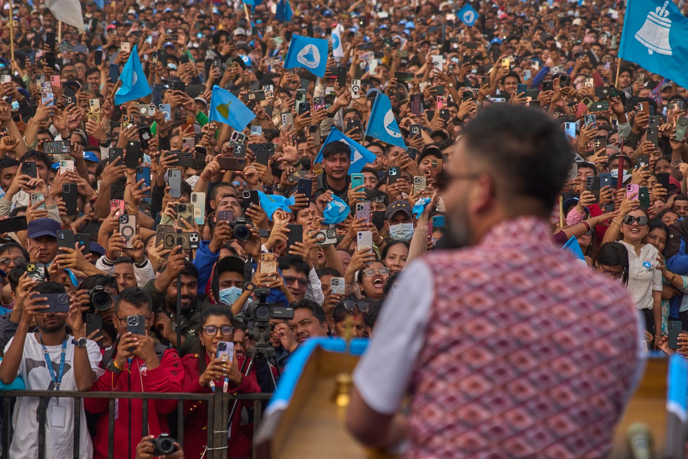 Photos of Nepali former rapper drawing crowds to his campaign for prime minister | iNFOnews.ca