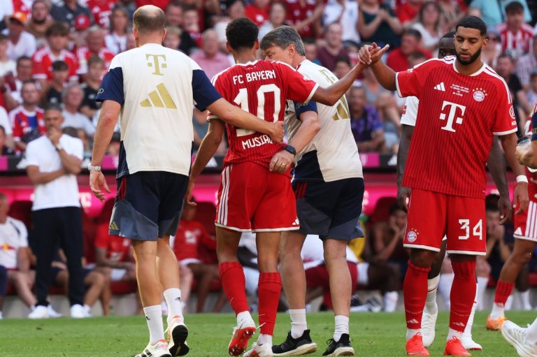 Bayern yet to update on Jamal Musiala after collapse during friendly match | iNFOnews.ca