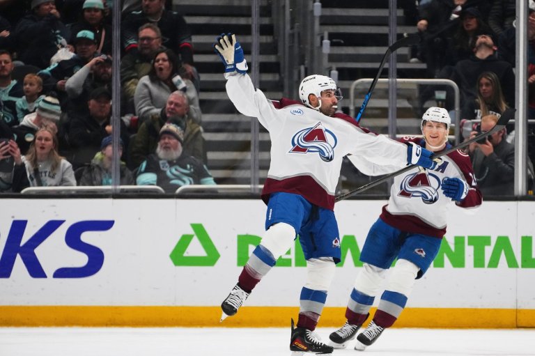 Kadri scores 1st goal since rejoining Avs, MacKinnon adds his NHL-best 44th in 5-1 win over Kraken | iNFOnews.ca