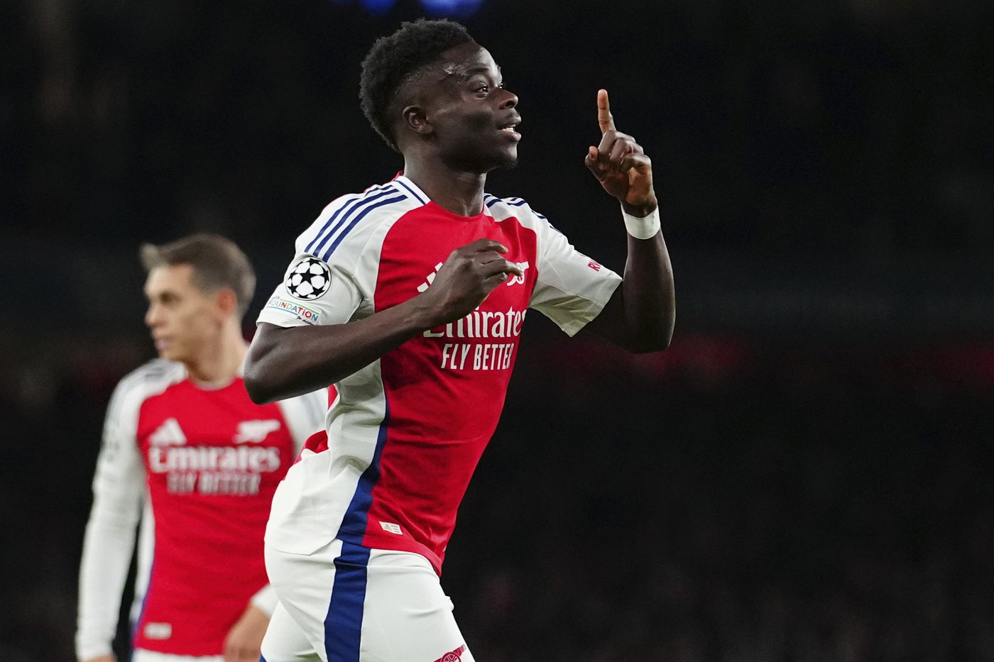 Saka denied a first Arsenal hat trick by his own teammate in Champions League win | iNFOnews.ca