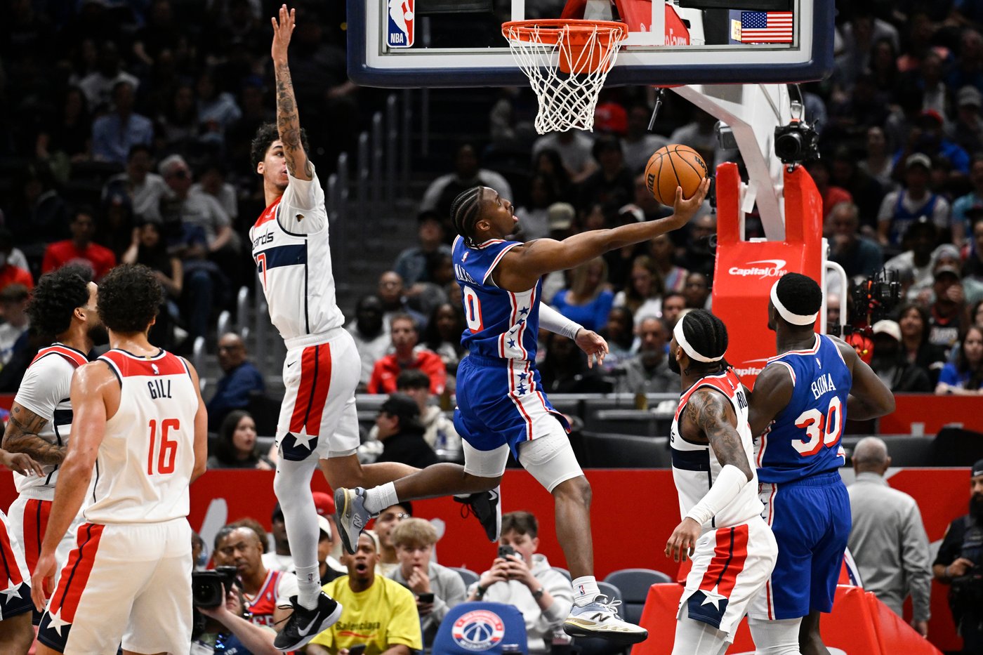 Paul George scores 39 points in the 76ers' 153-131 win over the Wizards | iNFOnews.ca Paul George scores 39 points in the 76ers' 153-131 win over the Wizards | iNFOnews.ca