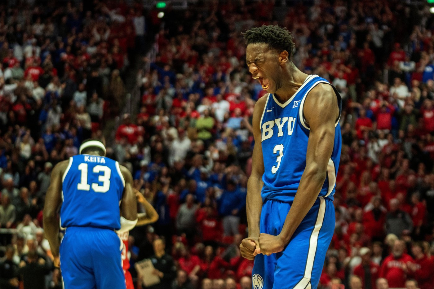 Saunders has 24 points and 14 rebounds to lead No. 9 BYU past rival Utah 89-84 | iNFOnews.ca