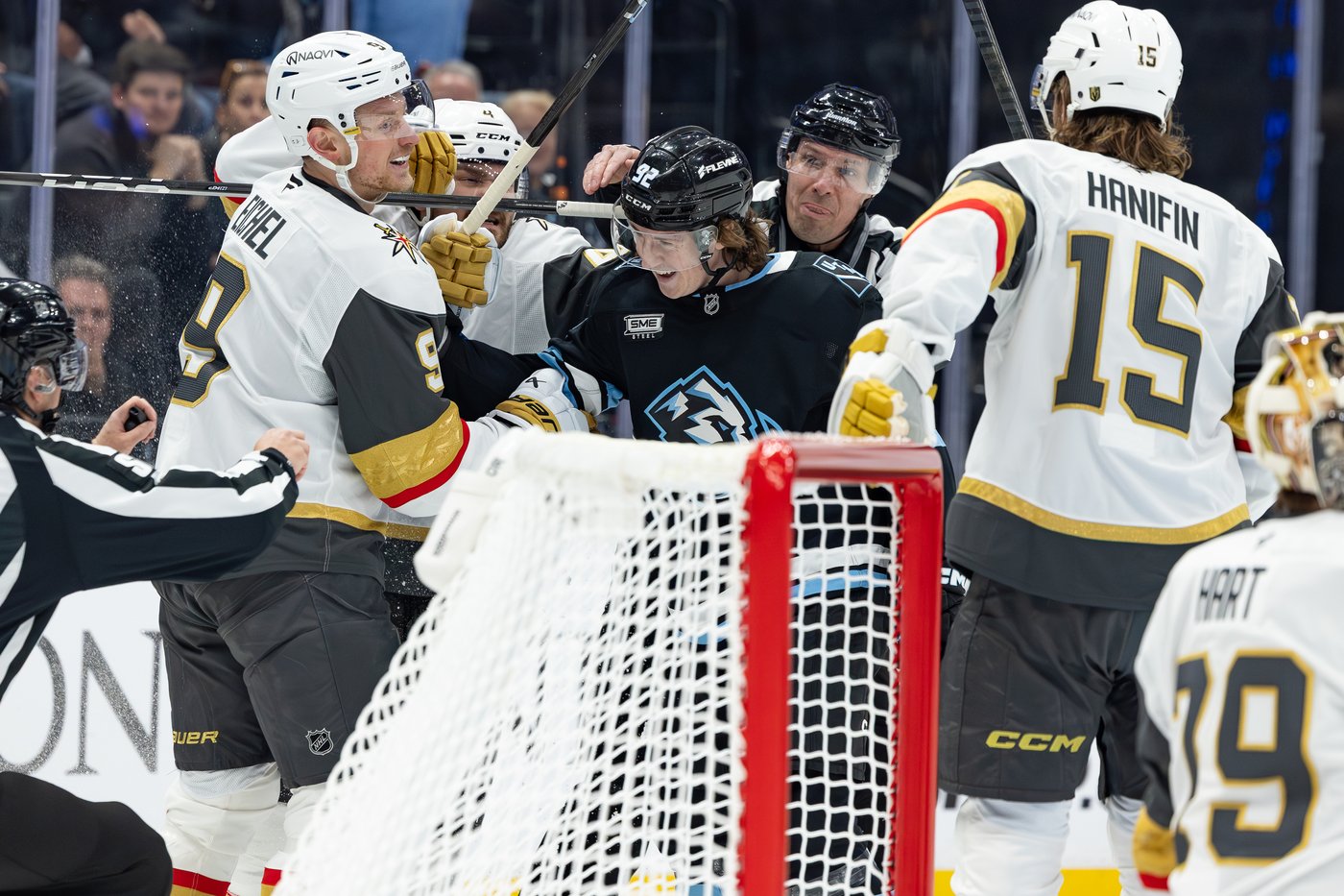 Mammoth win the first NHL playoff game in Utah, beating Vegas 4-2 for 2-1 series lead | iNFOnews.ca Mammoth win the first NHL playoff game in Utah, beating Vegas 4-2 for 2-1 series lead | iNFOnews.ca