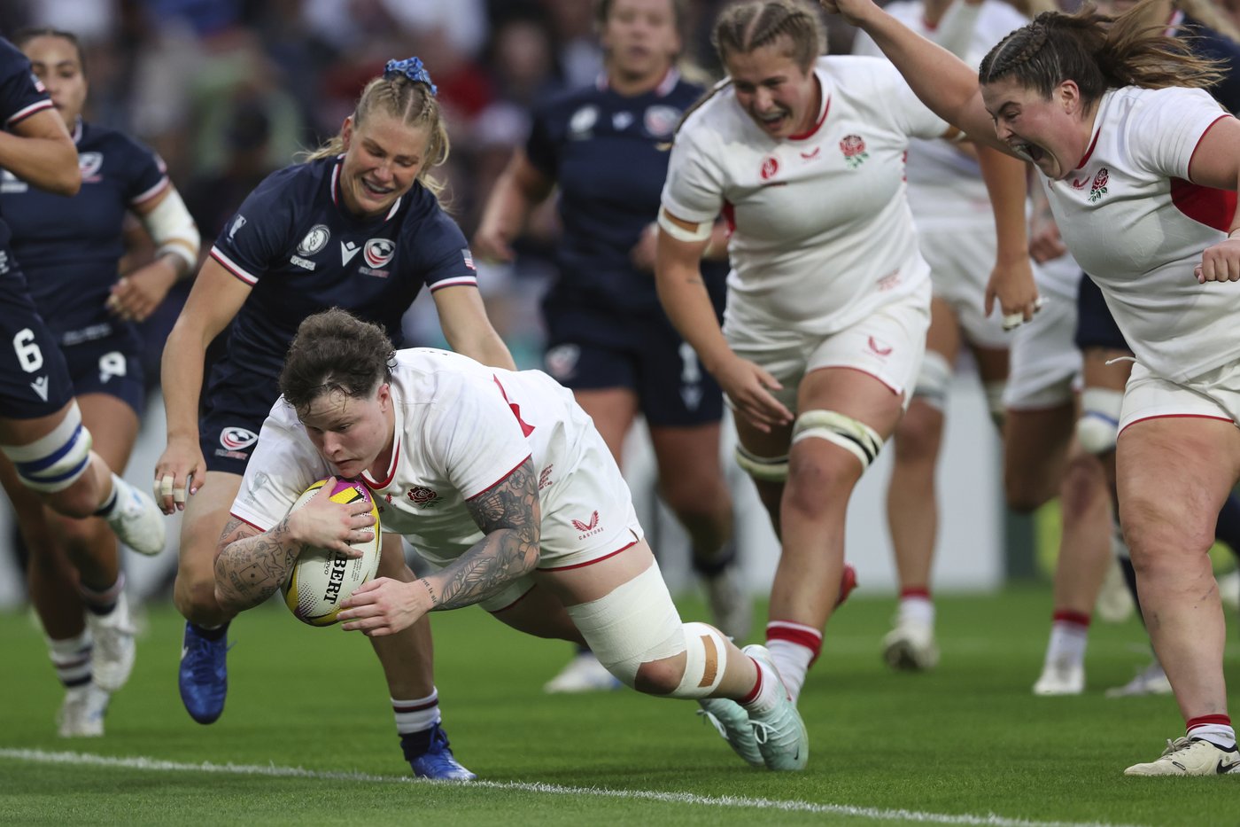 England thrashes US in front of record crowd in Women's Rugby World Cup opener | iNFOnews.ca
