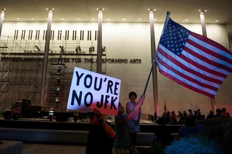 Trump's name is still on the Kennedy Center, though officials say it will be down by noon | iNFOnews.ca