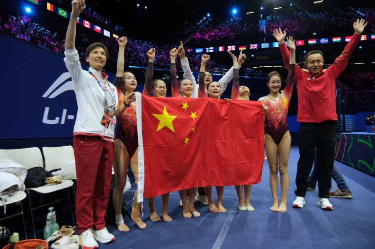 China slips by the U.S. to earn gold in the women's team final at the world gymnastics championships | iNFOnews.ca