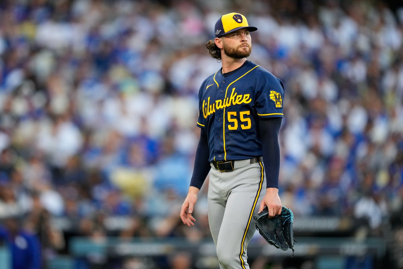 Brewers' bullpen cracks in Game 4 loss after Aaron Ashby breaks postseason scoreless relief mark | iNFOnews.ca