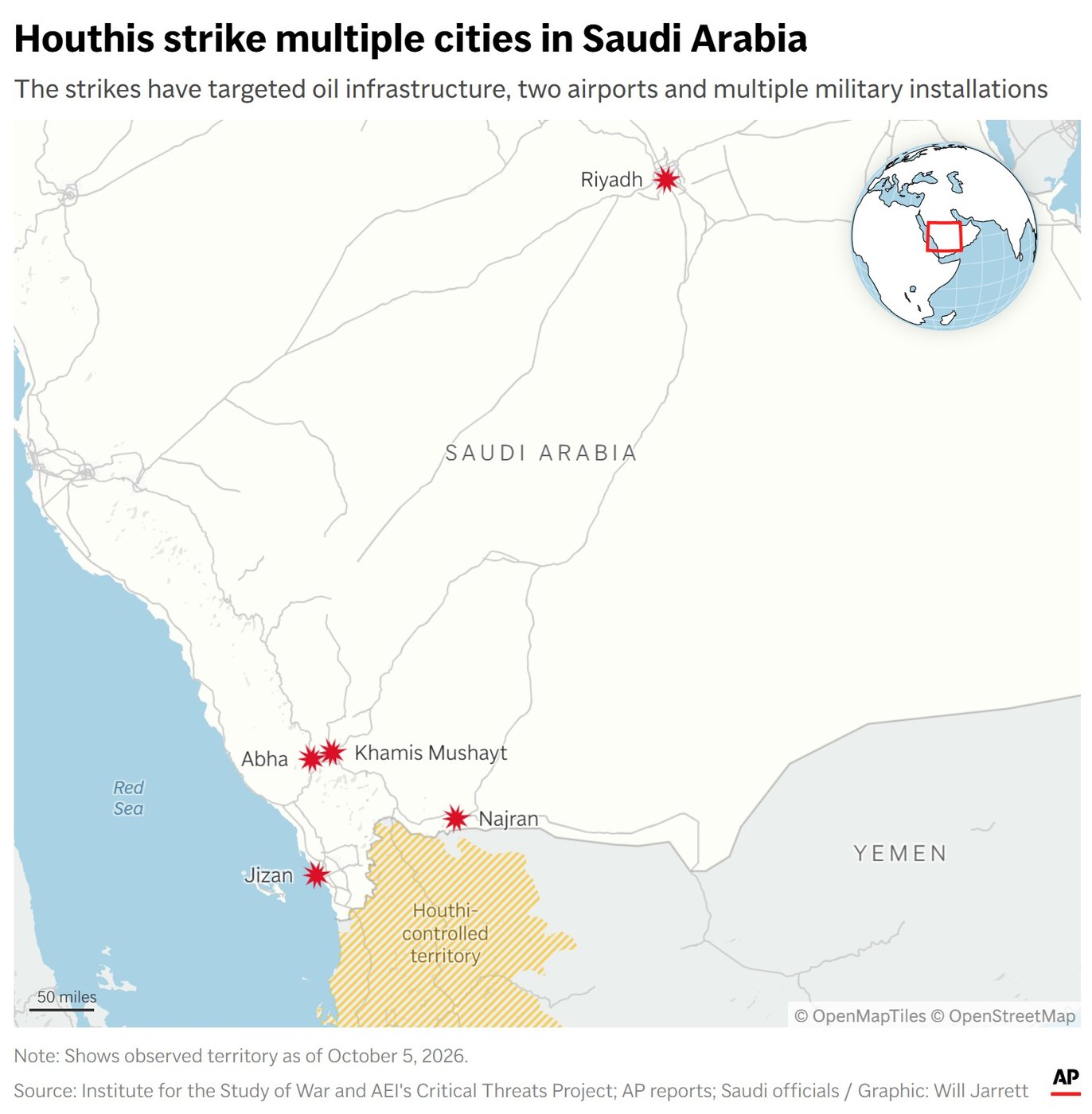 Attacks on Saudi airports claimed by Houthi rebels kill 3 people, officials say | iNFOnews.ca
