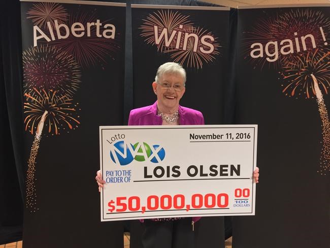 'Surprising and stressful:' Small-town Alberta woman claims $50M Lotto Max win | iNFOnews.ca CP374629398