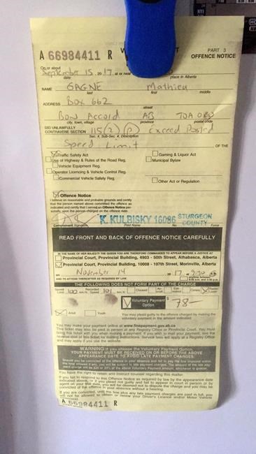 Alberta man angry after getting ticket for going one kilometre over speed limit | iNFOnews.ca
