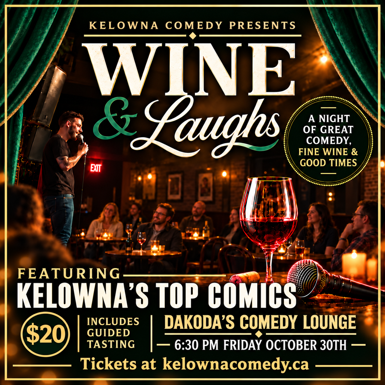 Wine & Laughs at Dakoda's Comedy Lounge | iNFOnews.ca Wine & Laughs at Dakoda’s Comedy Lounge