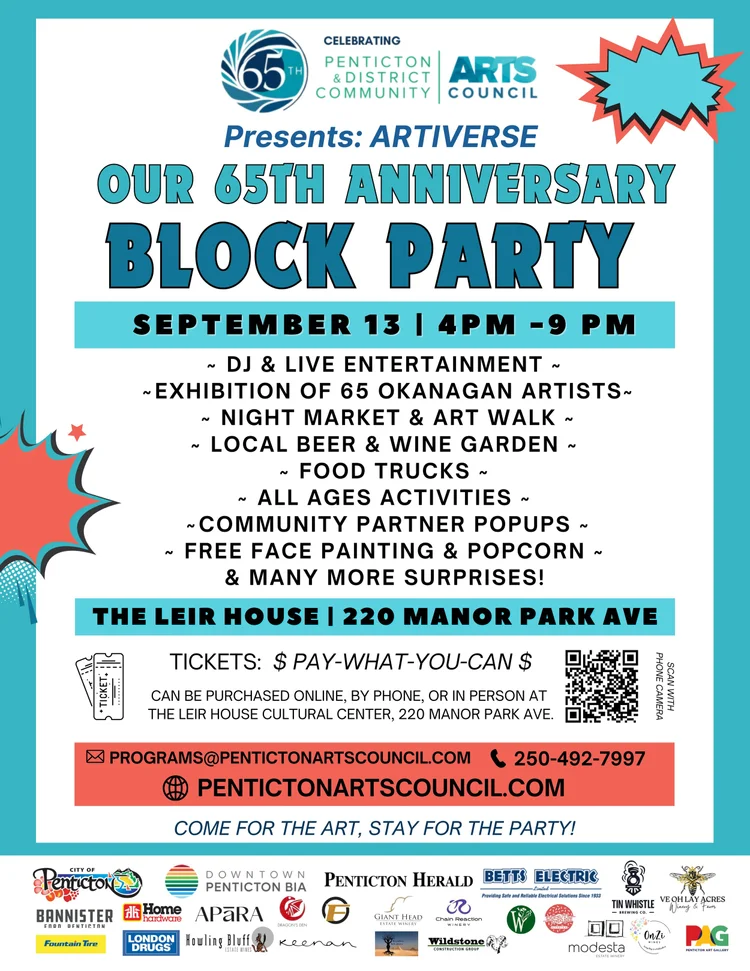 65th Anniversary Block Party: Artiverse | iNFOnews.ca Penticton & District Community Arts Council (PDCAC)
