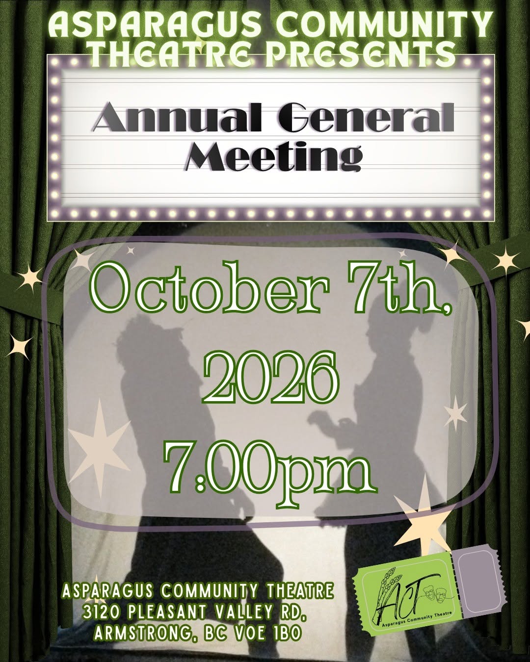 Asparagus Community Theatre Annual General Meeting | iNFOnews.ca Asparagus Community Theatre Annual General Meeting