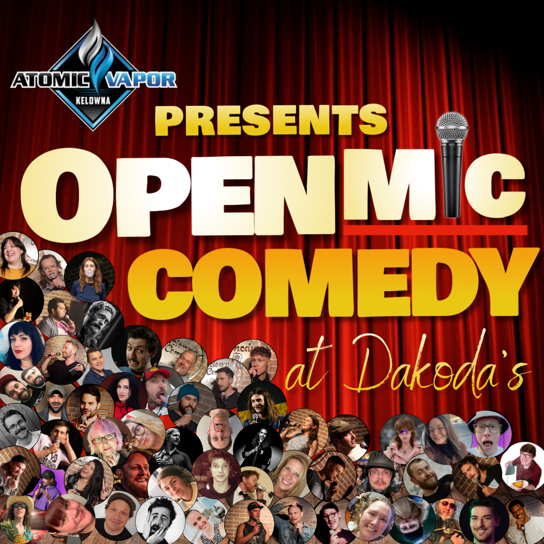 Atomic Vapor presents Open Mic Comedy for the Central Okanagan Food Bank | iNFOnews.ca Atomic Vapor presents Open Mic Comedy for the Central Okanagan Food Bank