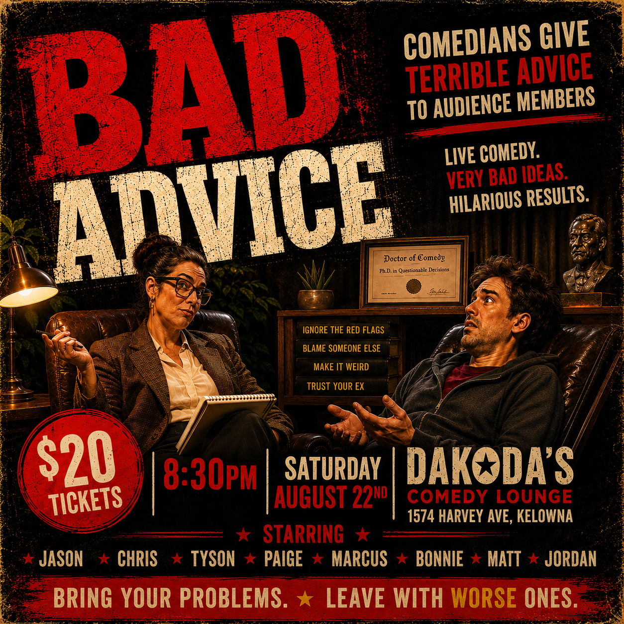 Bad Advice Comedy Night | iNFOnews.ca Bad Advice Comedy Night