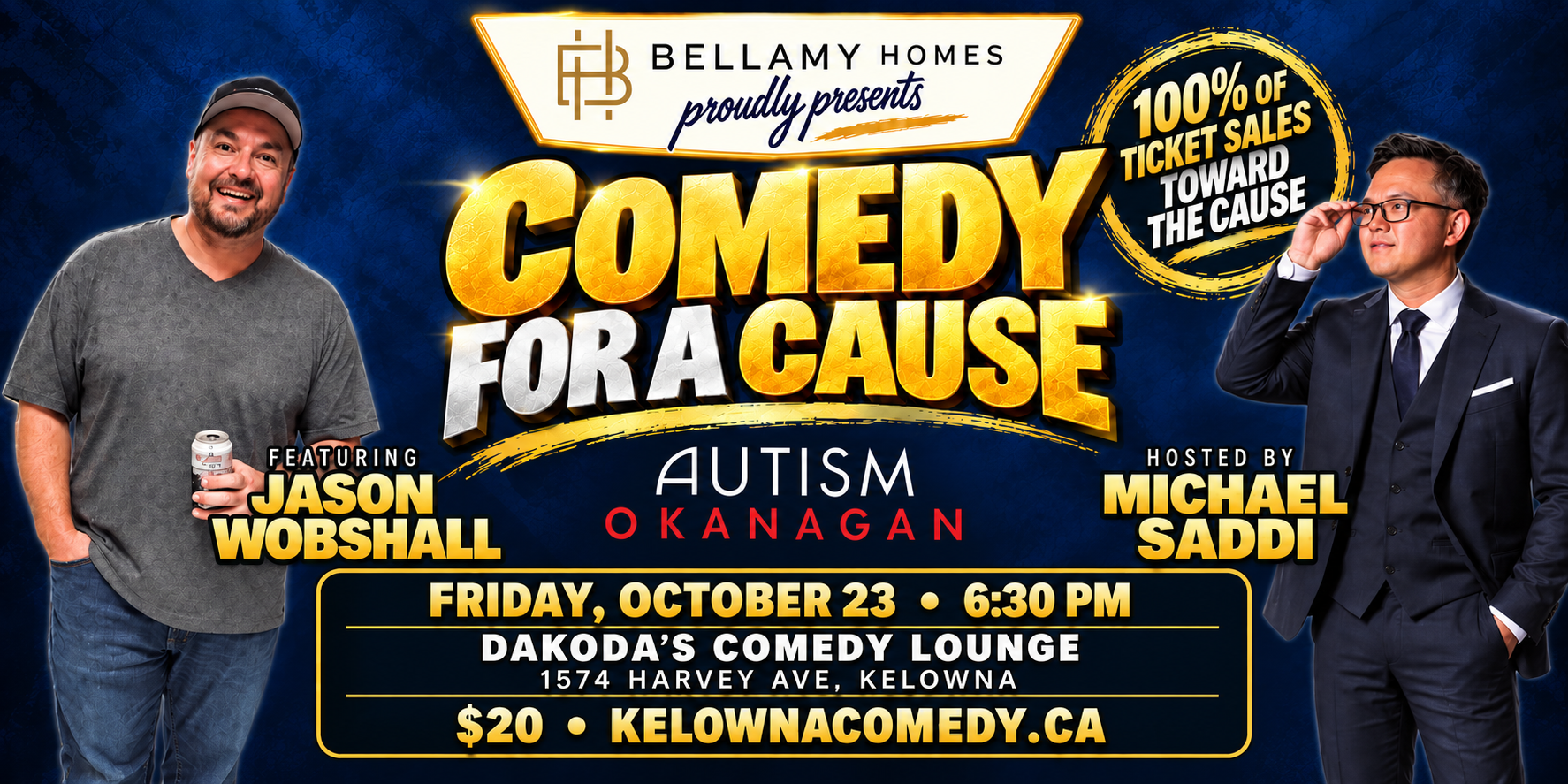 Comedy for a Cause for Autism Okanagan presented by Bellamy Homes | iNFOnews.ca Comedy for a Cause for Autism Okanagan presented by Bellamy Homes